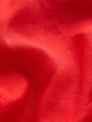 Red N. Premium Linen Wide Leg Trousers - Image 7 of 9