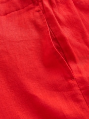 Red N. Premium Linen Wide Leg Trousers - Image 8 of 9