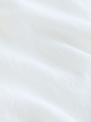 White Linen Blend Pull On Shorts - Image 8 of 8