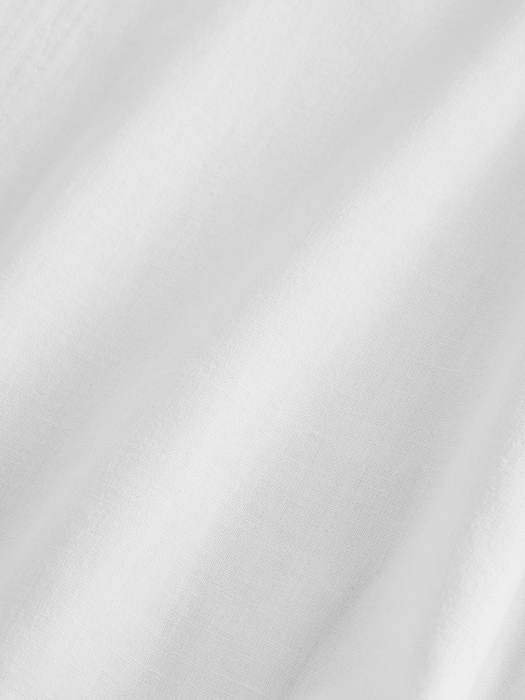 White Linen Blend Wide Leg Trousers - Image 4 of 4