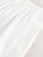 White Linen Blend Shorts - Image 6 of 7