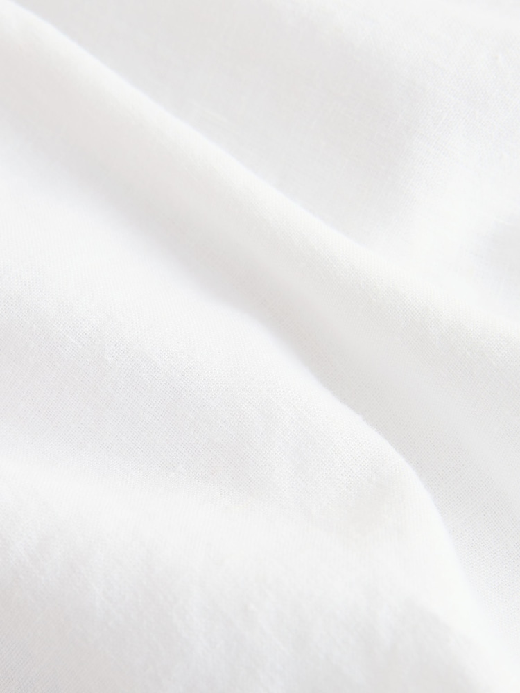 White Linen Blend Shorts - Image 7 of 7