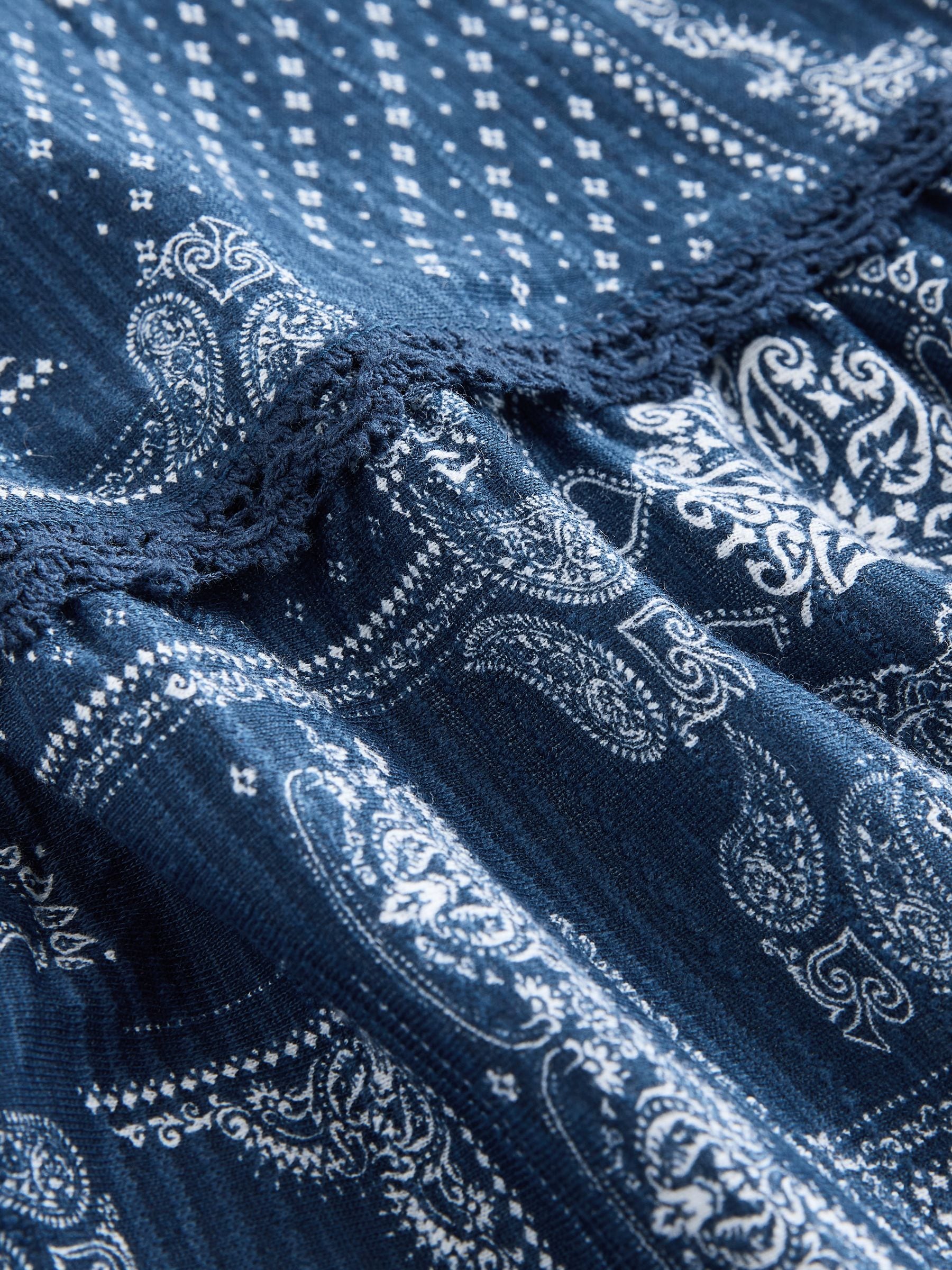 Buy Blue Bandana Print Cotton Tiered Maxi Skirt from Next USA