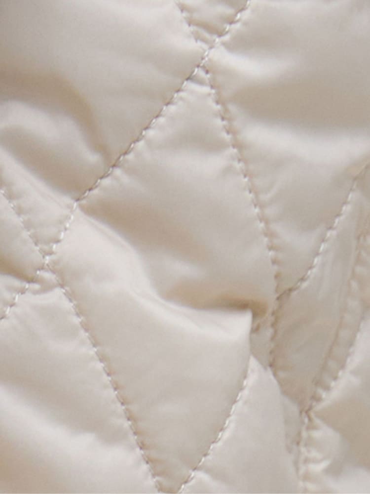 Barbour® Cream Flyweight Cavarly Quilted Jacket - Image 7 of 7