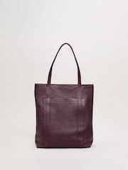 Phase Eight Red Leather Shopper Tote Bag - Image 1 of 7
