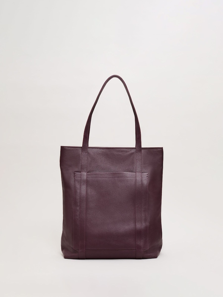 Phase Eight Red Leather Shopper Tote Bag - Image 1 of 7