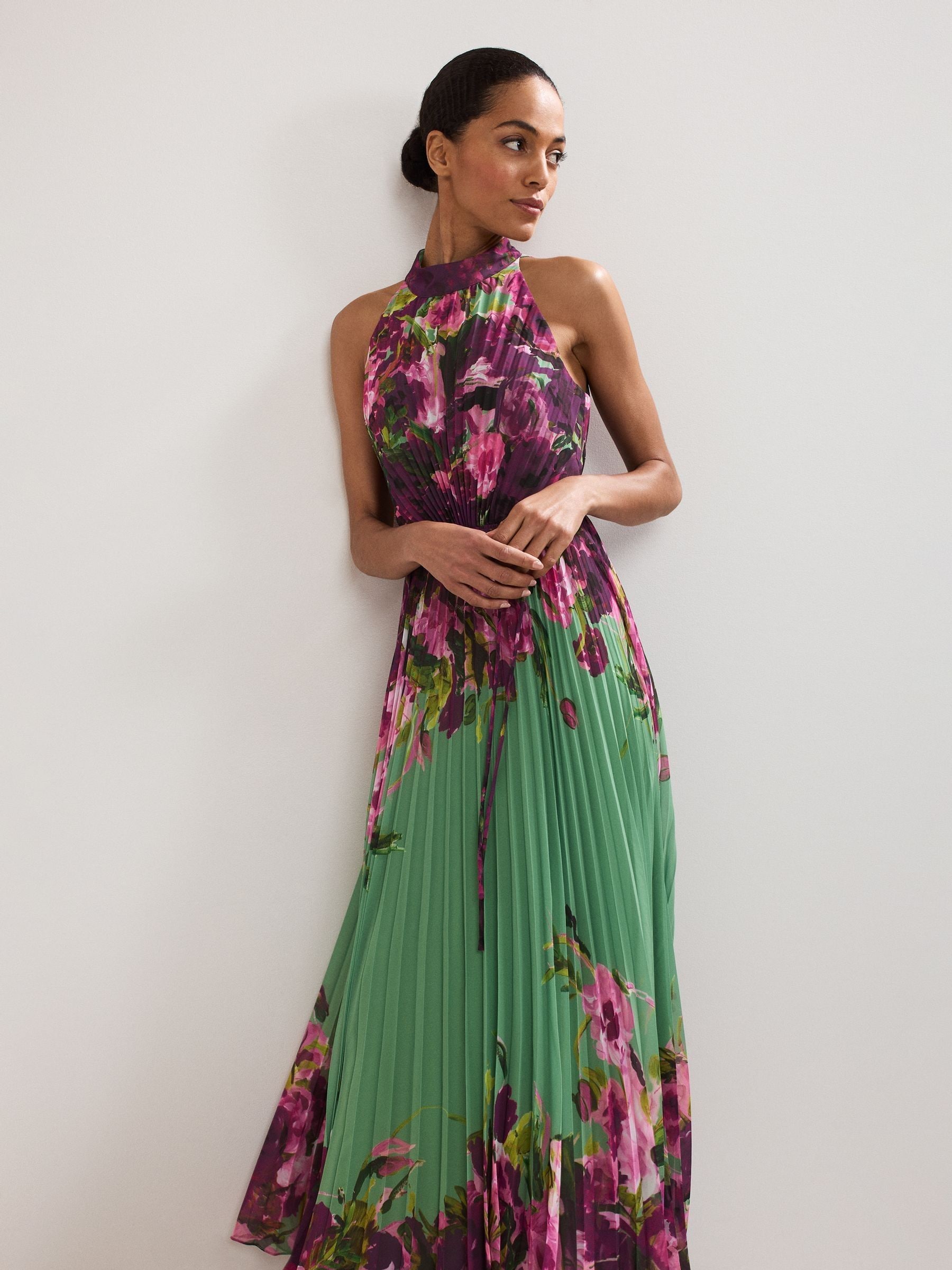 Buy Phase Eight Green Petite Dahlia Floral Print Dress from Next USA