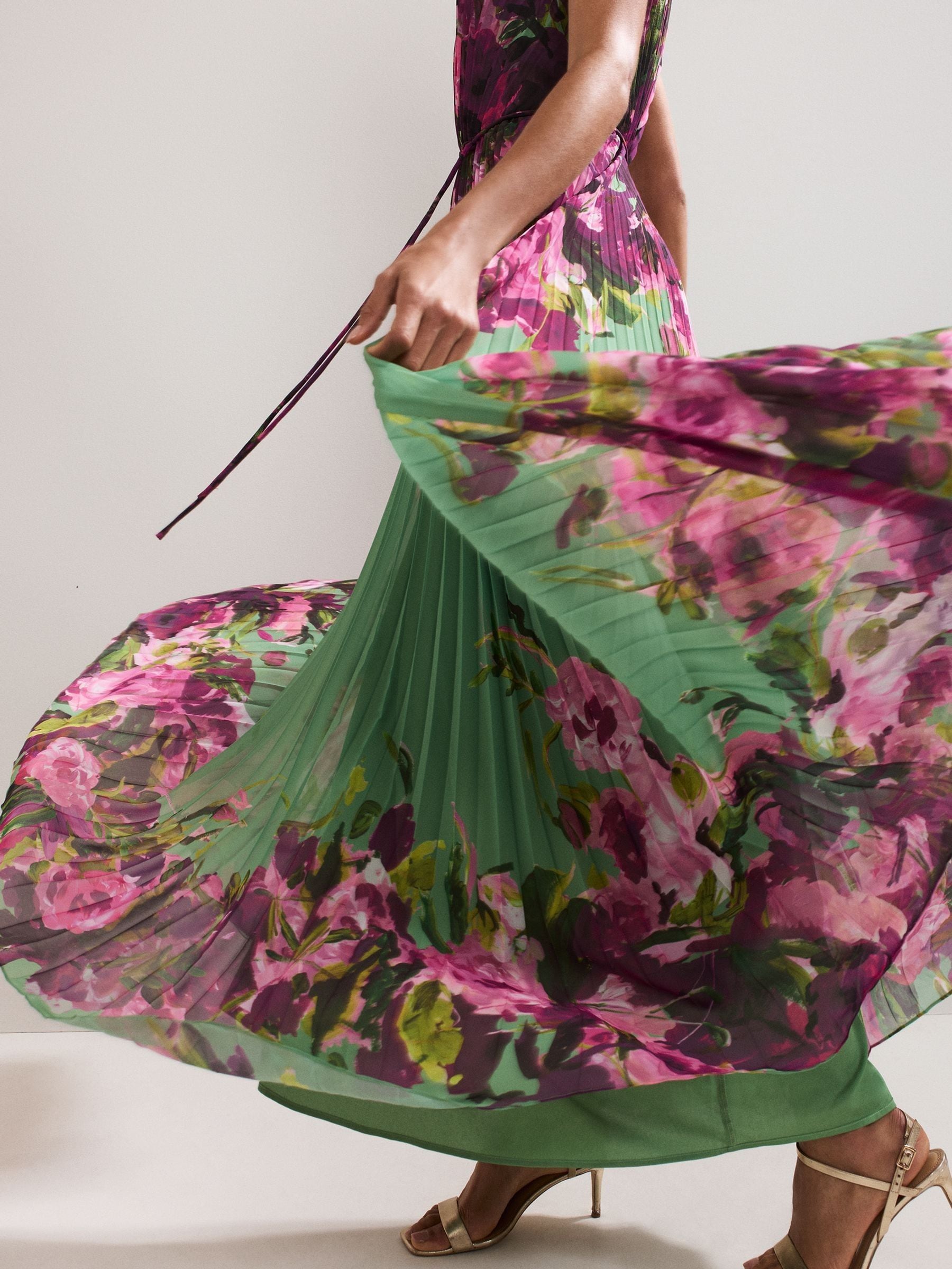 Buy Phase Eight Green Petite Dahlia Floral Print Dress from Next USA