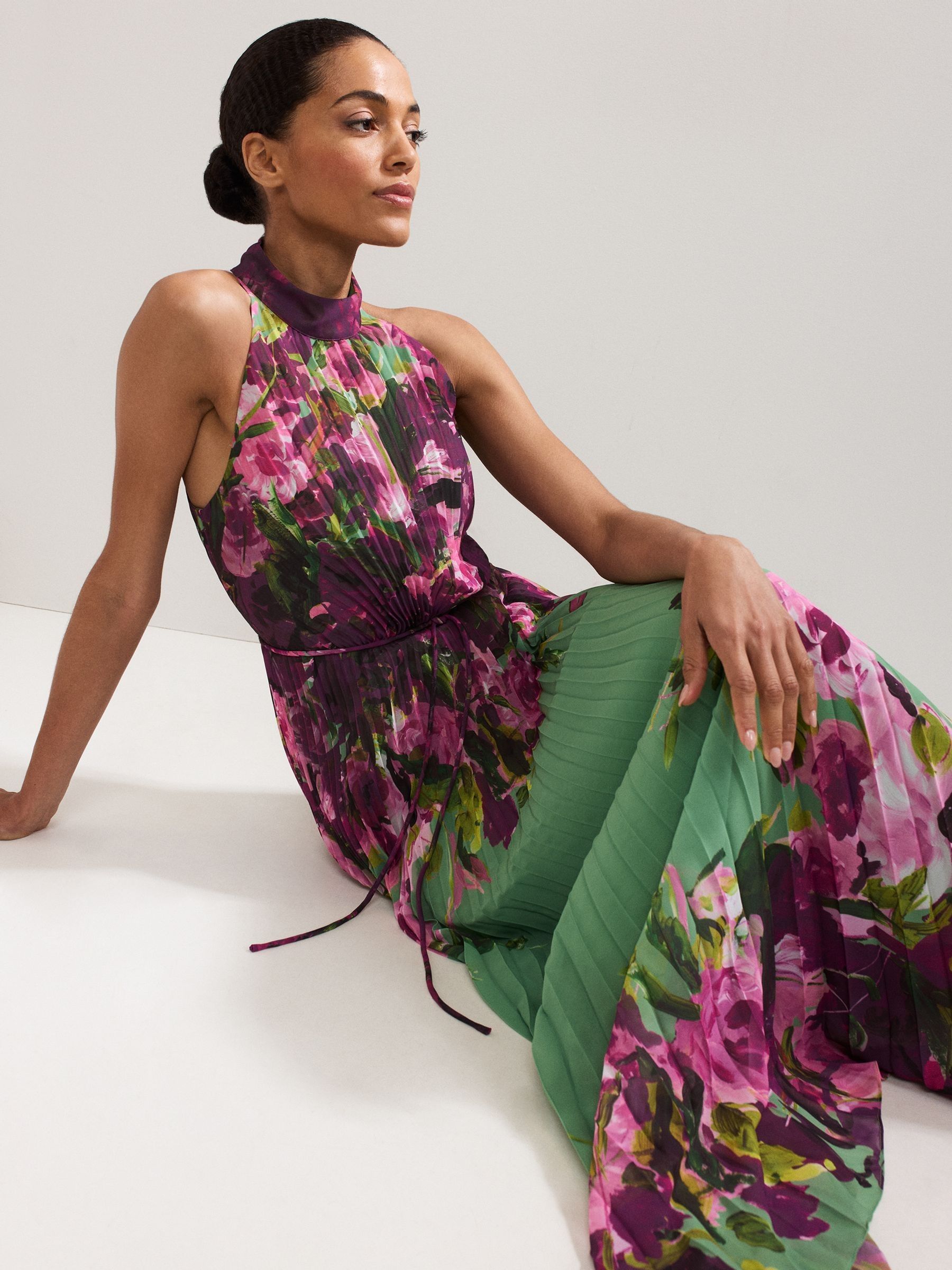 Buy Phase Eight Green Petite Dahlia Floral Print Dress from Next USA