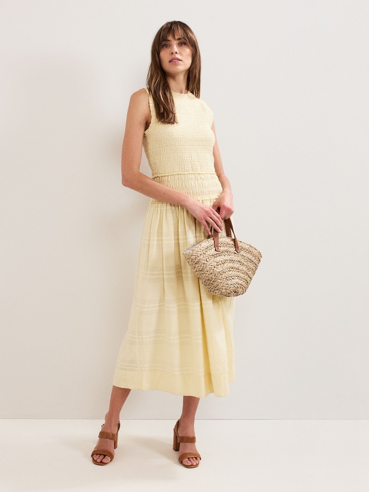 Phase Eight Yellow Buttermilk Midi Dress - Image 1 of 6 Phase Eight Yellow Buttermilk Midi Dress - Image 1 of 6