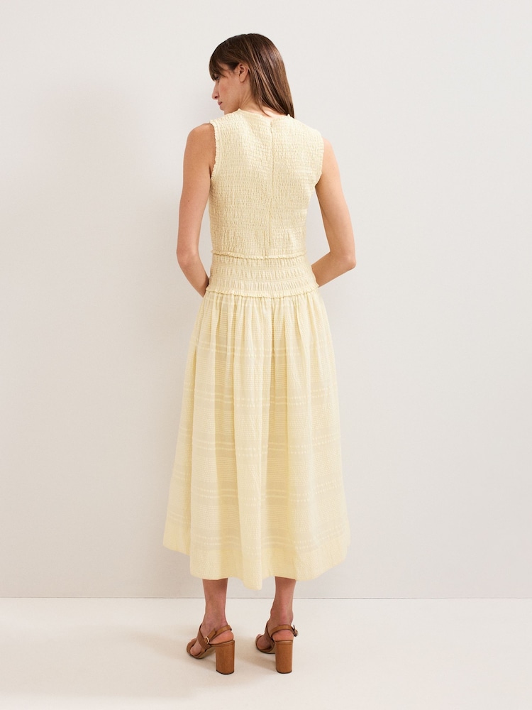 Phase Eight Yellow Buttermilk Midi Dress - Image 2 of 6 Phase Eight Yellow Buttermilk Midi Dress - Image 2 of 6