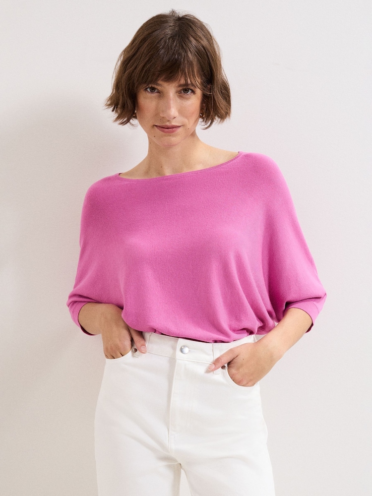 Phase Eight Pink Cristine Knit Jumper - Image 1 of 6