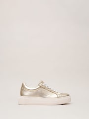 Phase Eight Gold Metallic Trainers - Image 3 of 7