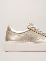 Phase Eight Gold Metallic Trainers - Image 7 of 7