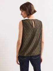 Phase Eight Green Zula Bubble Hem Top - Image 2 of 6