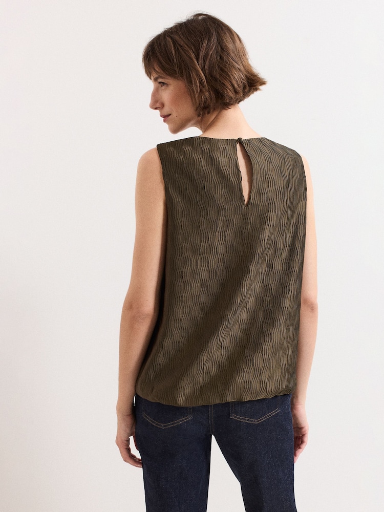 Phase Eight Green Zula Bubble Hem Top - Image 2 of 6