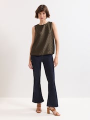 Phase Eight Green Zula Bubble Hem Top - Image 3 of 6