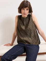 Phase Eight Green Zula Bubble Hem Top - Image 5 of 6