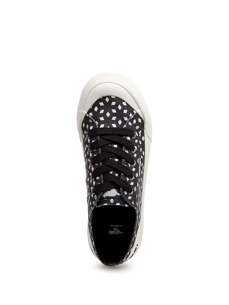Rocket Dog Jazzin Plus Primm Cotton Black Trainers - Image 6 of 6