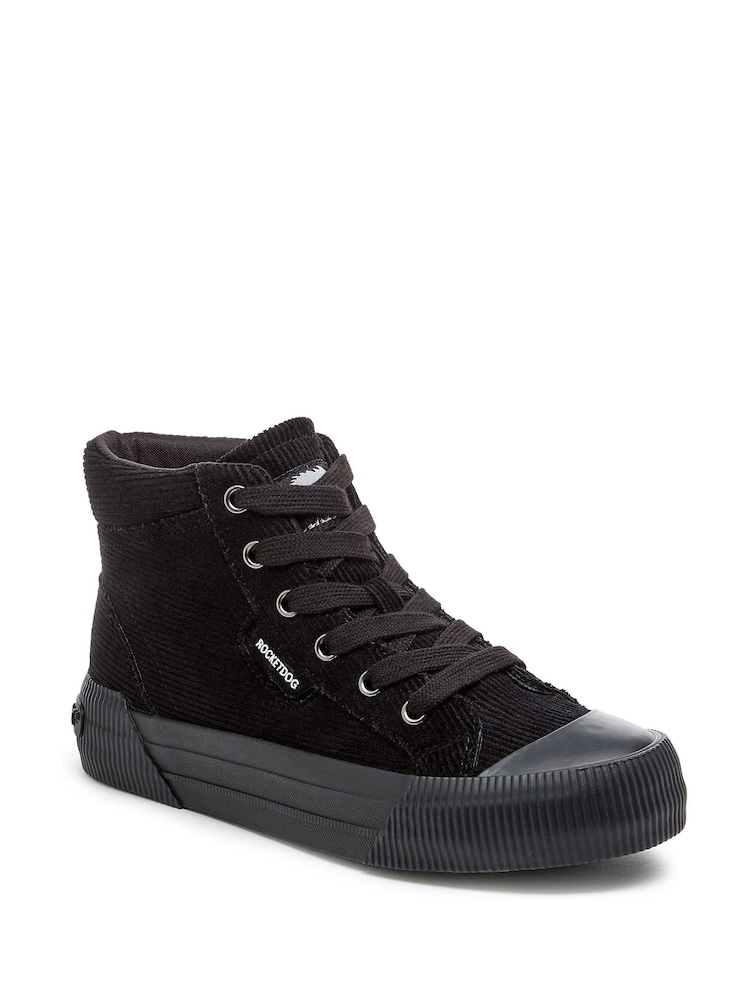 Rocket Dog Cheery Hiptop Flaxville Corduory Black Trainers - Bild 1 von 6