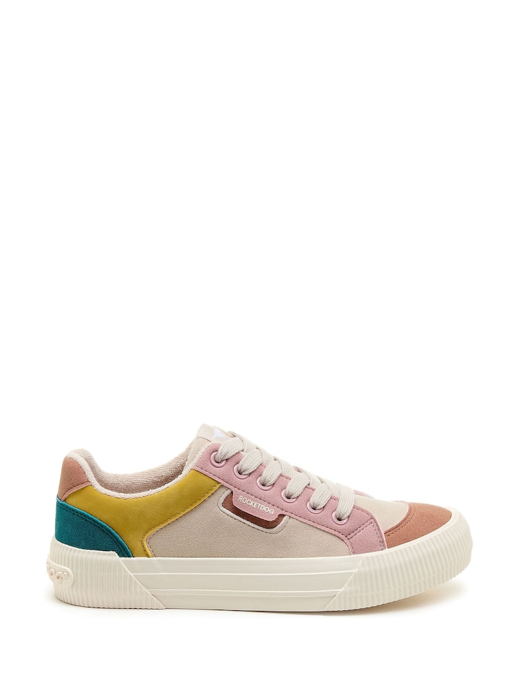Rocket Dog Natural Cherry Block Trainers - Image 1 of 6 Rocket Dog Natural Cherry Block Trainers - Image 1 of 6