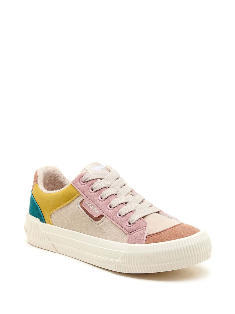 Rocket Dog Natural Cherry Block Trainers - Image 2 of 6 Rocket Dog Natural Cherry Block Trainers - Image 2 of 6