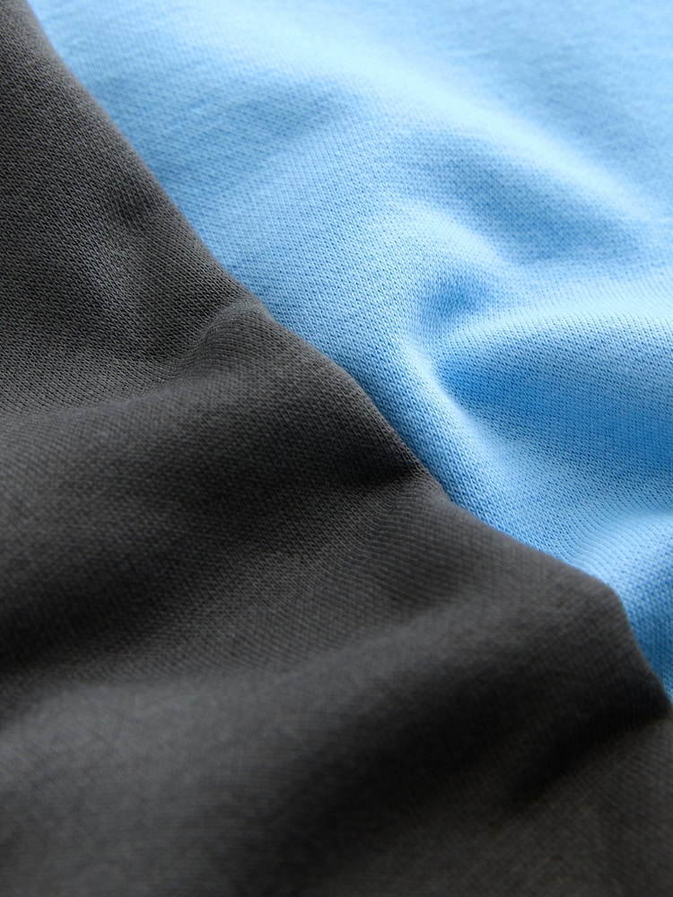 Charcoal Grey and Blue - Crew Neck Sweatshirt and Shorts 2 Pack Set (3mths-7yrs) - Imaginea 11 din 11