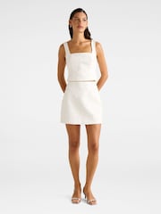 Forever New White Margot Embellished Mini Skirt - Image 5 of 5