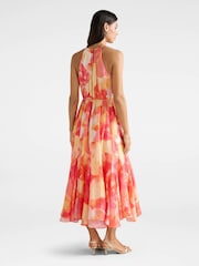 Vestido midi Godet com decote halter Casey da Forever New, contém linho - Imagem 2 de 4