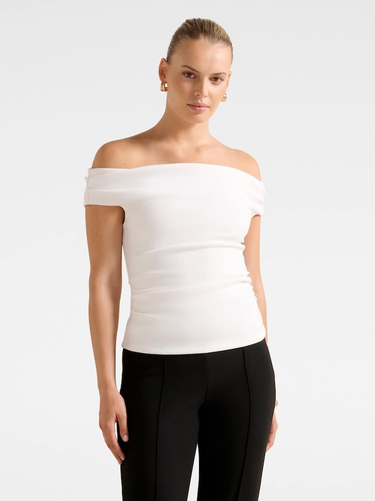 Blusa Forever New Somer Crepe Bardot - Imagem 1 de 5