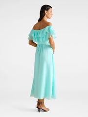 Forever New Blue Jemima Ruffle Midi Dress - Image 2 of 4