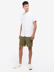 Barbour® White Oxtown Short Sleeve Tailored Shirt - Image 1 of 1