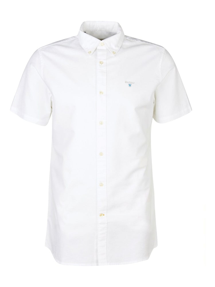 Barbour® White Oxtown Classic Short Sleeve Oxford 100% Cotton Shirt - Image 2 of 4