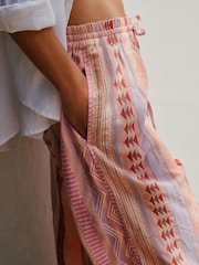 Pink Ikat Pattern Pull On Trousers - Image 5 of 8