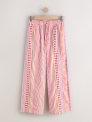 Pink Ikat Pattern Pull On Trousers - Image 6 of 8