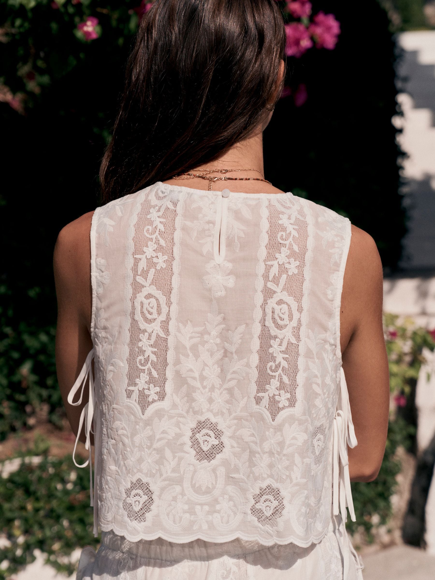 Buy White Lace Embroidered Shell Top from the Next UK online shop