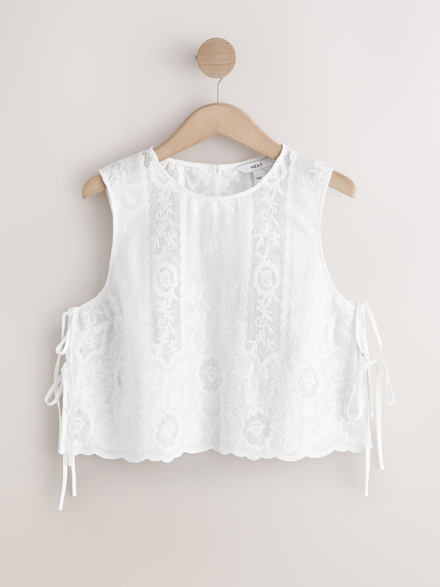 Buy White Lace Embroidered Shell Top from the Next UK online shop