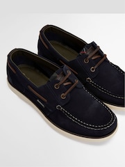 Barbour® Blue Rothley Boat Shoes - Image 10 of 12