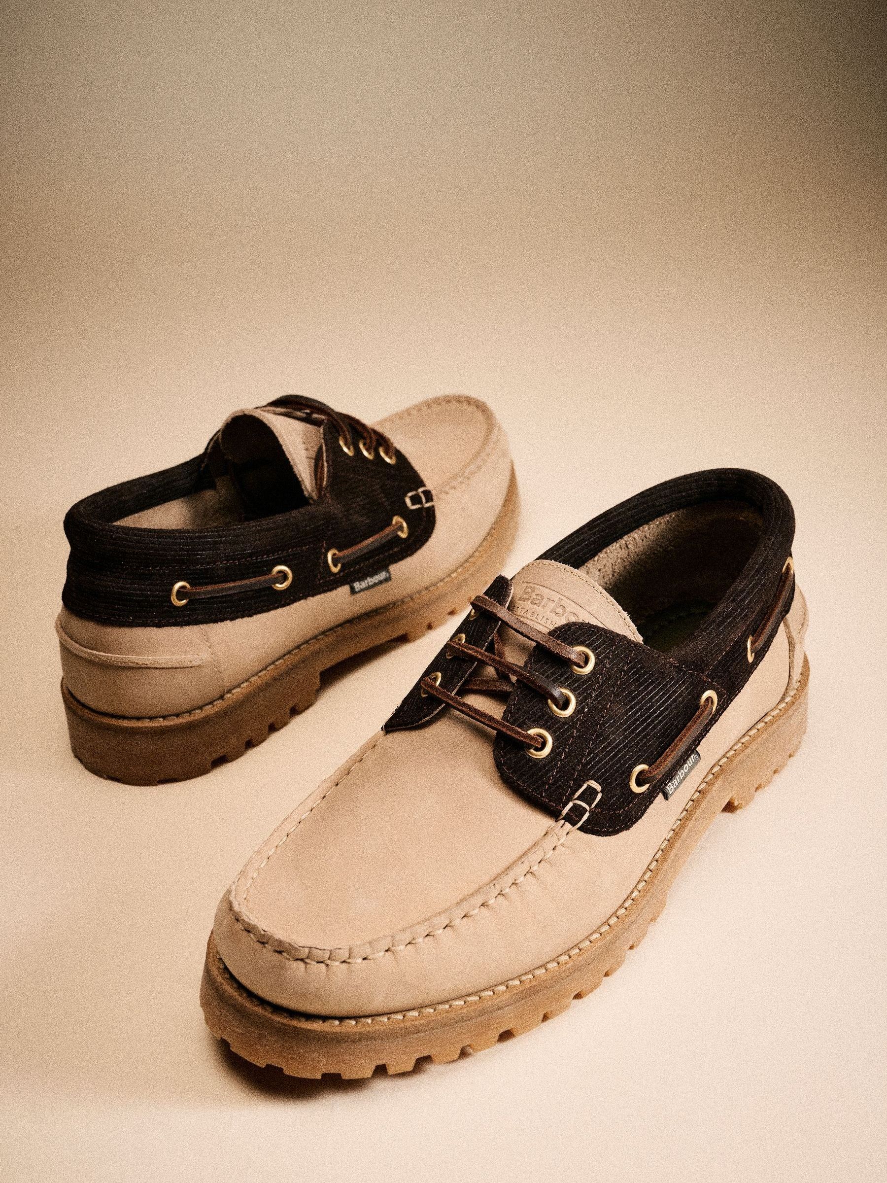 Barbour Men's Cream Deck Boat Shoes