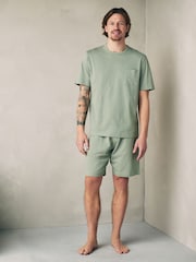 Sage Green Jersey Short Sleeve Pyjamas Set - Image 1 of 12