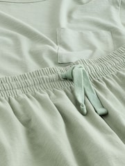 Sage Green Jersey Short Sleeve Pyjamas Set - Image 12 of 12