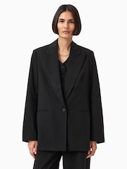 AllSaints Black Averie Tri Blazer - Image 1 of 7