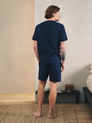 কালো - গ্রাফিক শর্ট স্লিভ জার্সি পায়জামা সেট - 11এর মধ্যে 4 ছবি