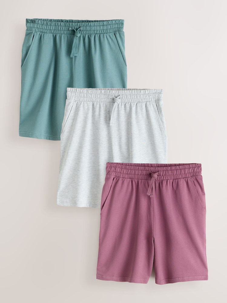 Μπλε/Λευκό/Κόκκινο - Σορτς με απαλή υφή Loopback 3 Πακέτο - Εικόνα 1 του 12