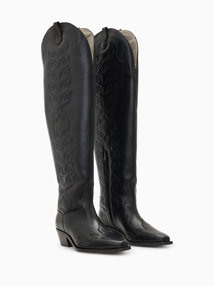 AllSaints Black Landon Boots - Image 2 of 5 AllSaints Black Landon Boots - Image 2 of 5