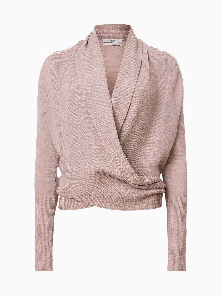 AllSaints Pink Wasson Pirate Cardigan - Image 8 of 8
