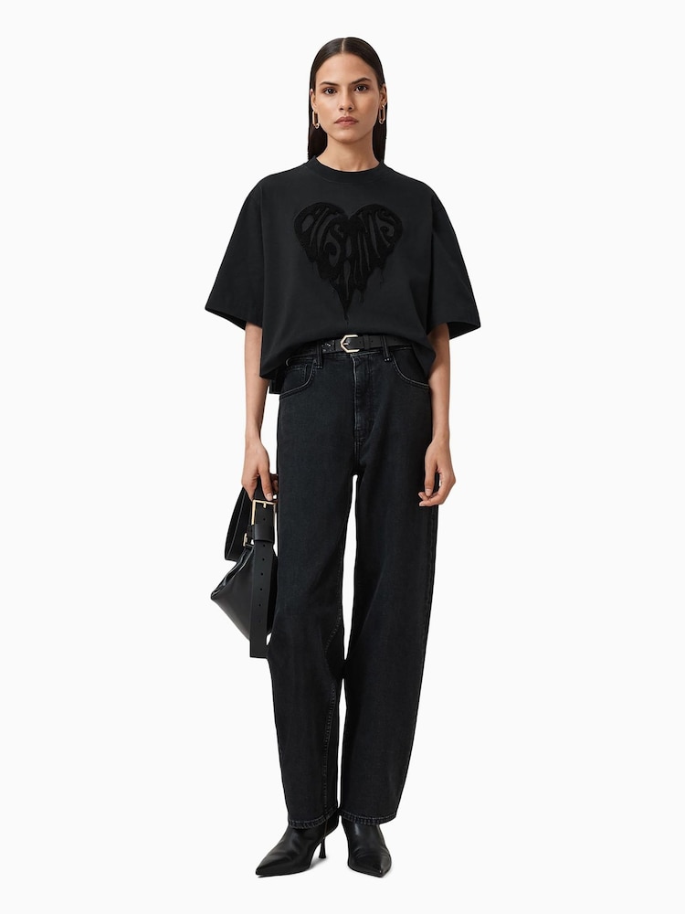 AllSaints Black Trip Lottie T-Shirt - Image 1 of 7