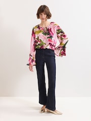 Phase Eight Pink Andi Floral Print Blouse - Image 3 of 7