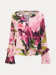 Phase Eight Pink Andi Floral Print Blouse - Image 7 of 7