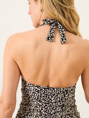 FatFace Zuri Black Mono Bandeau Tankini - Image 7 of 10